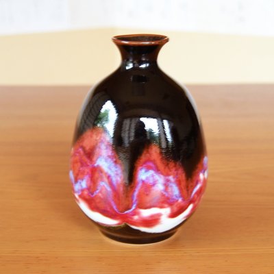 Photo4: Sake set 1 pc Tokkuri bottle and 2 pcs Cups Sankei | Kusuo Baba's work in Shinemon Kiln