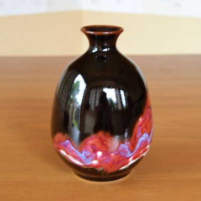 Photo5: Sake set 1 pc Tokkuri bottle and 2 pcs Cups Sankei | Kusuo Baba's work in Shinemon Kiln