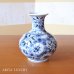 Photo1: Vase Sometsuke Hana-e Flower | The first-generation head of the Shinemon Kiln (1)