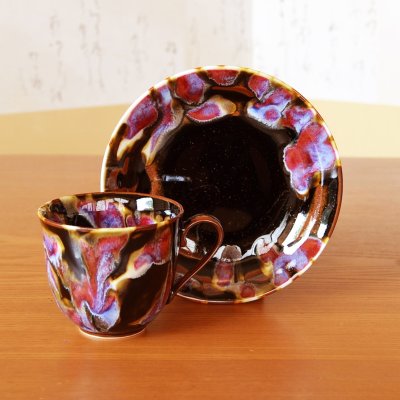 Photo2: Coffee Cup and Saucer Yoh | Kusuo Baba's work in Shinemon Kiln