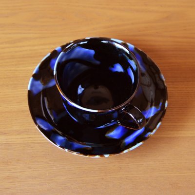 Photo5: Coffee Cup and Saucer Seiin | Kusuo Baba's work in Shinemon Kiln