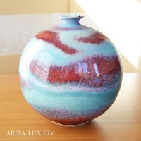 Akebono Kinyo Vase by Kusuo Baba, Second-Generation Shinemon, Shinemon Kiln