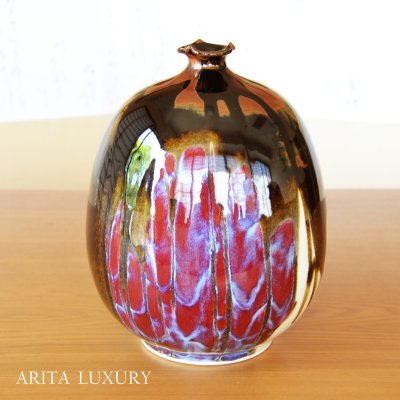 Photo1: Yo Vase by Kusuo Baba, Second-Generation Shinemon, Shinemon Kiln