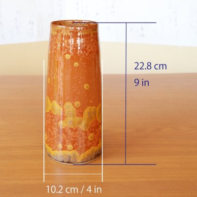 Photo5: Kinkamon Cylindrical Vase by Kusuo Baba, Second-Generation Shinemon, Shinemon Kiln