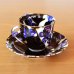 Photo3: Iki Coffee Cup and Saucer by Kusuo Baba, Second-Generation Shinemon, Shinemon Kiln (3)