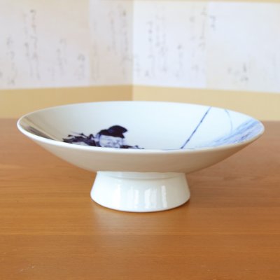 Photo3: Sometsuke Daikoku Decorative Plate by First-Generation Shinemon, Shinemon Kiln