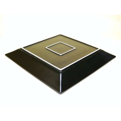 Photo3: Extra Large Plate Black Platinum Hake (29.2cm/11.5in)