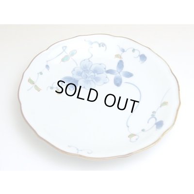 Photo2: Medium Plate (18.5cm) Somenishiki hana botan