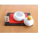 Photo2: Figurine Small Kagami-mochi Orange with wooden stand (2)