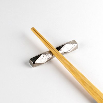 Photo3: Chopstick rest Daiyakatto (Silver)