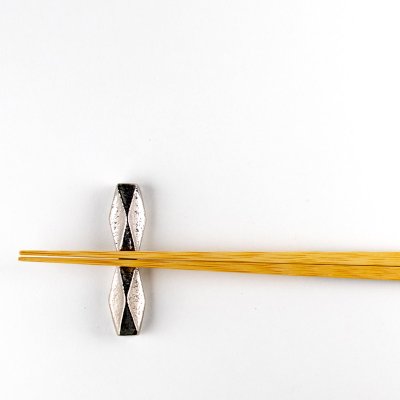 Photo4: Chopstick rest Daiyakatto (Silver)