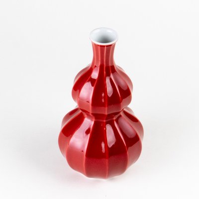 Photo2: Sake Bottle Tokkuri Benisai Red gourd shape