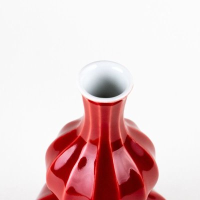 Photo3: Sake Bottle Tokkuri Benisai Red gourd shape