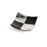 Chopstick Rest Ichimatsu Silver & Black