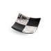 Photo1: Chopstick Rest Ichimatsu Silver & Black (1)