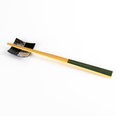 Photo6: Chopstick Rest Ichimatsu Silver & Black