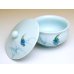 Photo2: Yunomi Tea Cup with Lid for Green Tea Seihakuji Kawasemi Kingfisher (2)