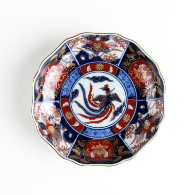 Photo1: Small Plate Koimari kinsai botan Old imari style (13.5cm/5.3in)