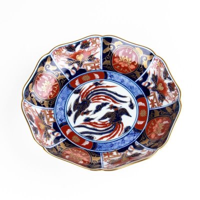 Photo2: Medium Plate Koimari Kinsai botan (16cm/6.2in)