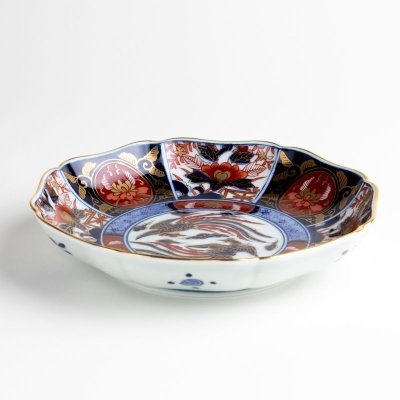Photo4: Medium Plate Koimari Kinsai botan (16cm/6.2in)