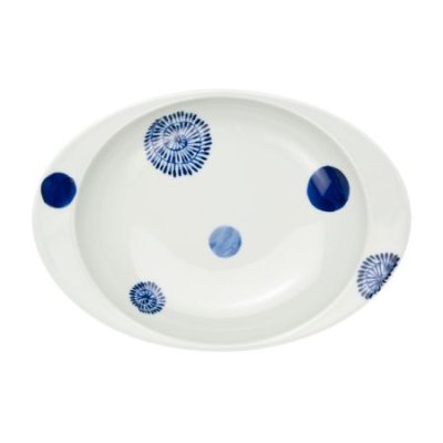 Photo2: Oval dish (26.6cm) Maru-mon