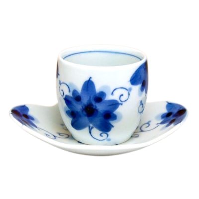 [Made in Japan] Sakura-so Japanese green tea cup with saucer