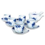 Tea set for Green Tea 1 pc Teapot and 5 pcs Cups Sakura so