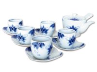 Tea set for Green Tea 1 pc Teapot and 5 pcs Cups Sakura so