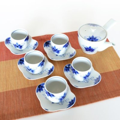 Photo2: Tea set for Green Tea 1 pc Teapot and 5 pcs Cups Sakura so