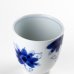 Photo4: Yunomi Tea Cup for Green Tea Sakura-so Cherry blossoms Blue (4)