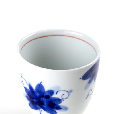 Photo4: Yunomi Tea Cup for Green Tea Sakura-so Cherry blossoms Red