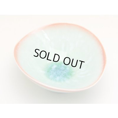 Photo3: Small Bowl (11cm) Fuchibeni green