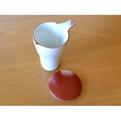 Photo2: Sake Bottle Tokkuri Red pearl