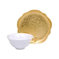Hakuji kinsai (Gold) SAKURA shaped Cup and saucer