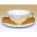 Photo2: Tea Cup and Saucer Hakuji kinsai (Gold) SAKURA shaped Cup (2)