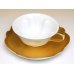 Photo3: Hakuji kinsai (Gold) SAKURA shaped Cup and saucer (3)