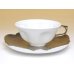 Photo2: Tea Cup and Saucer Hakuji ginsai (Silver) SAKURA shaped Cup (2)