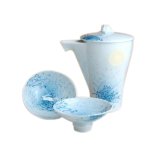 Sake set 1 pc Tokkuri bottle and 2 pcs Cups Yu-to Rabbit
