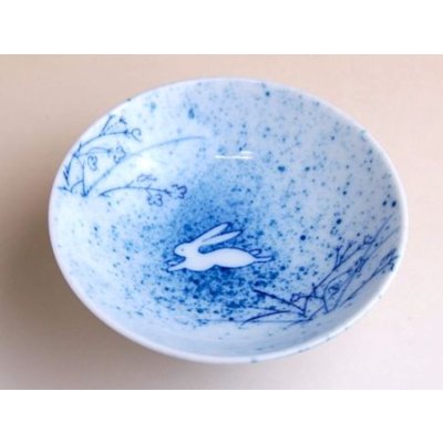 Photo4: Sake set 1 pc Tokkuri bottle and 2 pcs Cups Yu-to Rabbit