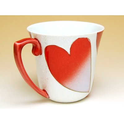 Photo2: Mug Heart (Red)