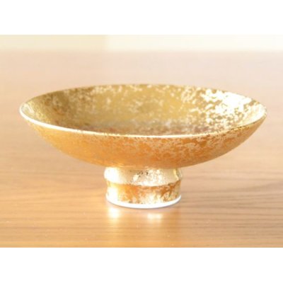 Photo1: Sake Cup Kinsai Gold Large (10cm/3.9in)
