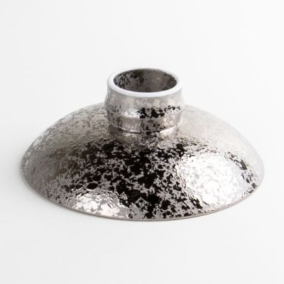 Photo2: Sake Cup Kinsai Silver Large (10cm/3.9in)