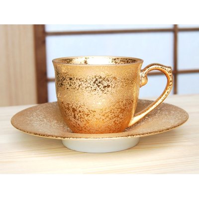 Photo2: Coffee Cup and Saucer Zipangu Gold