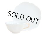 Tea Cup and Saucer Hakuji (Gold) SAKURA shaped Cup