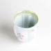 Photo2: Yunomi Tea Cup for Green Tea Mai Sakura (Green) (2)