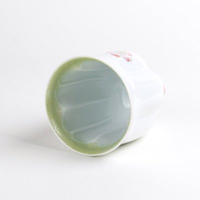 Photo4: Yunomi Tea Cup for Green Tea Mai Sakura (Green)