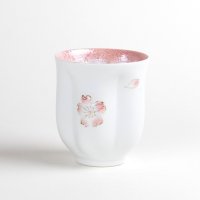 Mai Sakura (Pink) Japanese green tea cup / SAKURA type(wooden box)