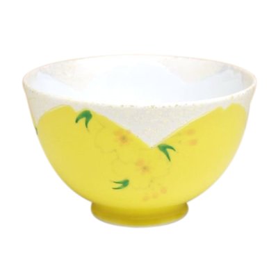 [Made in Japan] Hanano mai Sakura (Yellow) rice bowl