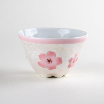 Photo1: Yunomi Tea Cup for Green Tea Nijisai Sakura Cherry blossoms