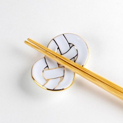 Photo4: Chopstick rest Kinsen awaji musubi (Gold)